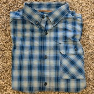Blue Plaid Button Down Shirt